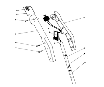 Handle Assembly Diagram and Parts List for 51200 9000001 - 9999999 Toro Trimmer