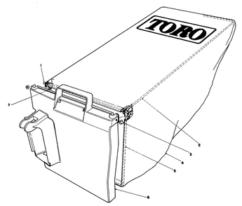 Grass Bag Assembly No. 12-8859 Diagram and Parts List for 20212 1000001 - 1999999 Toro Lawn Mower