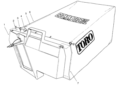 Grass Bag Assembly No. 11-5609 Diagram and Parts List for 22150 6900001 - 6999999 Toro Lawn Mower