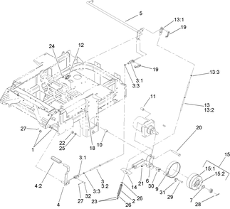 Brake And Wheel Hub Assembly Diagram and Parts List for 74237CP (270000001-270999999)(2007) Toro Lawn Mower