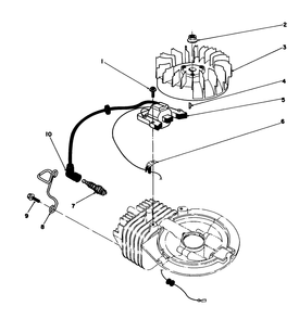 Ignition Assembly (Model No. 47pn2-3) Diagram and Parts List for 22037B 39000001 - 39999999 Toro Lawn Mower
