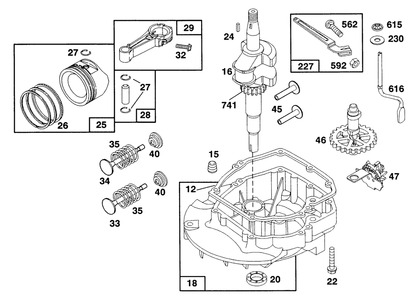 Engine Briggs & Stratton Model 124707-3185-01 Diagram and Parts List for 20322 2000001 - 2999999 Toro Lawn Mower