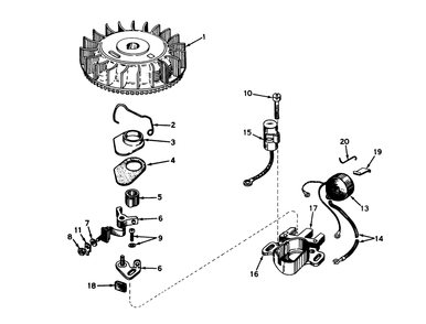 Magneto No. 610793 (Mower Model No. 21610) Diagram and Parts List for 21610 4000001 - 4999999 Toro Lawn Mower