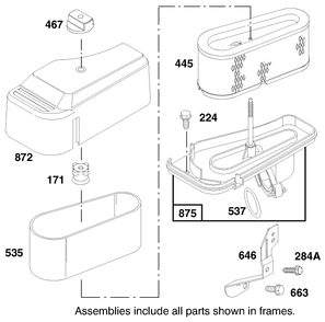 Engine Briggs & Stratton Model 28n777-0174-01 Diagram and Parts List for 71217 7900001 - 7999999 Toro Lawn Tractor