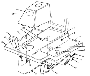 Front Body Assembly Diagram and Parts List for 70060 49000001 - 49999999 Toro Lawn Tractor