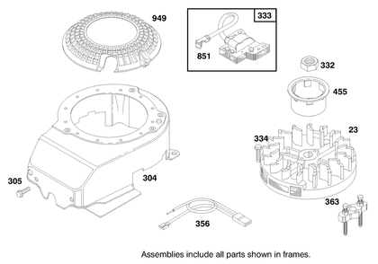 Engine Briggs & Stratton Model 127702-0645-01 (Serial No. B900001-8901373) Diagram and Parts List for 16401 890000001 - 899999999 Toro Lawn Mower