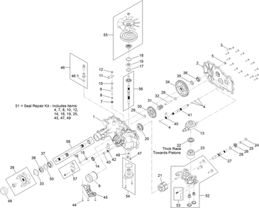 Part Location Diagram of 131-0910 Toro Rh Center Section Charge Kit