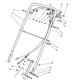 Handle Assembly Diagram and Parts List for 22035C 8000001 - 8999999 Toro Lawn Mower