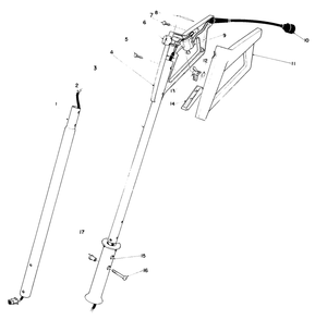Handle Assembly Diagram and Parts List for 38305C 8000001 - 8999999 Toro Snow Blower