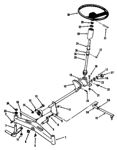 Front Axle And Steering Diagram and Parts List for R1-12K804 2000001 - 2999999 Toro Lawn Tractor