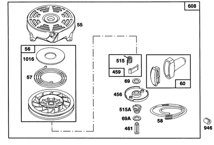 Engine Briggs & Stratton Model 122702-3171-01 Diagram and Parts List for 20216 1000001 - 1999999 Toro Lawn Mower