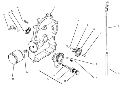 Oil Pan/Lubrication Diagram and Parts List for 30611 690001 - 699999 Toro Lawn Tractor