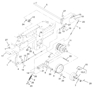 Brake And Wheel Hub Assembly Diagram and Parts List for 74213 (210000001-210999999)(2001) Toro Lawn Mower