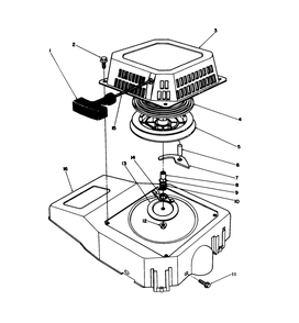Recoil Assembly Diagram and Parts List for 20626C 6000001 - 6999999 Toro Lawn Mower