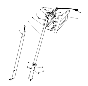 Handle Assembly Diagram and Parts List for 38305 5000001 - 5999999 Toro Snow Blower