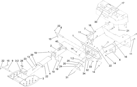 Platform Assembly Diagram and Parts List for 22475 404800000 - 999999999 Toro Lawn Tractor Accessories