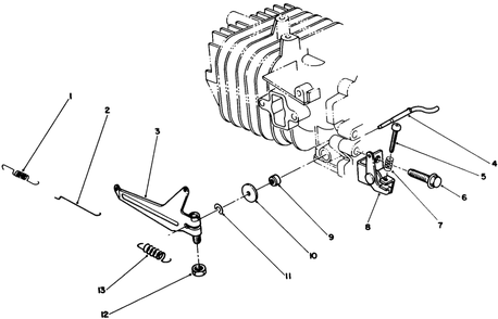 Governor Assembly (Engine Model No. 47pk9) Diagram and Parts List for 38186 0000001 - 0999999 Toro Snow Blower