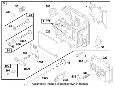 Engine Briggs & Stratton Model 28q777-0668-E1 Diagram and Parts List for 71196 8900001 - 8999999 Toro Lawn Tractor