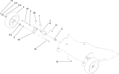 Part Location Diagram of 103-5538 Toro Bushing-pivot wheel