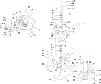 Blower Assembly No. 145-5797 Diagram and Parts List for 78459 400000000 - 999999999 Toro Lawn Tractor