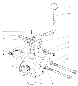 Valve And Lever Assembly Diagram and Parts List for 30775 200001 - 299999 Toro Lawn Tractor