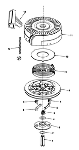 Rewind Starter N0. 590635 Diagram and Parts List for 20695 7000001 - 7999999 Toro Lawn Mower