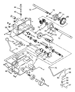 Transmission 8-Speed Diagram and Parts List for 73400 3900001 - 3999999 Toro Lawn Tractor