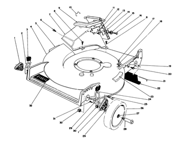 Housing Assembly (Used On Ser. Nos. 9000101-9001531, 9004073 And Up) Diagram and Parts List for 20532 9000001 - 9999999 Toro Lawn Mower
