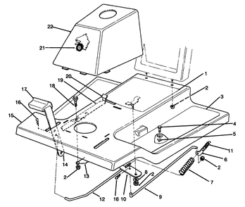 Front Body Assembly Diagram and Parts List for 70060 39000001 - 39999999 Toro Lawn Tractor
