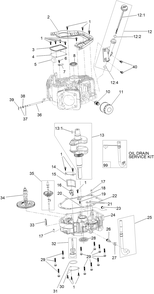 Crankcase And Crankshaft Assembly Diagram and Parts List for 75742 411000000 - 412299999 Toro Lawn Tractor