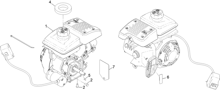 Engine Assembly Diagram and Parts List for 38474 400000000 - 412699999 Toro Snow Blower