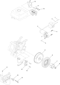 Ignition And Electrical Assembly Diagram and Parts List for 36003 409000000 - 412999999 Toro Snow Blower