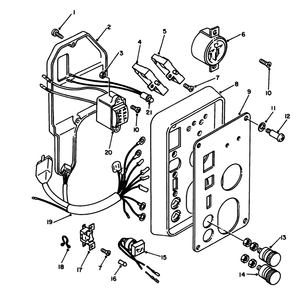 Control Panel Assembly Diagram and Parts List for 62005 5000001 - 5999999 Toro Generator