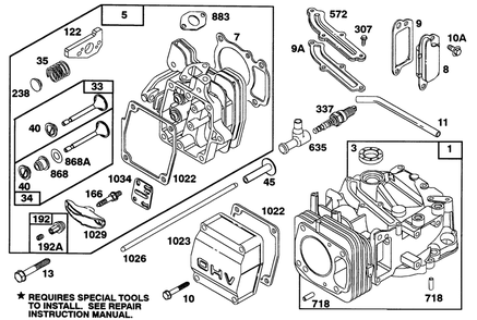 Engine Gts 150 77-9140 Diagram and Parts List for 22151 2000001 - 2999999 Toro Lawn Mower