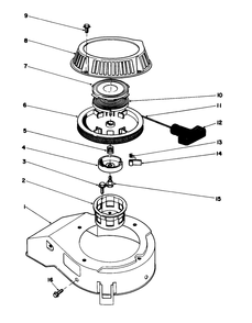 Recoil Assembly (Model No. 47pg6) Diagram and Parts List for 16212C 7000001 - 7999999 Toro Lawn Mower