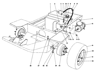 Gas Tank And Air Cleaner Assembly Diagram and Parts List for 30775 600001 - 699999 Toro Lawn Tractor