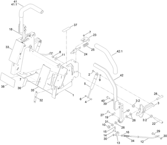 Motion Control Assembly Diagram and Parts List for 74882 315000001 - 315999999 Toro Lawn Tractor