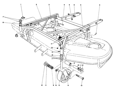 Part Location Diagram of 44-2170 Toro Frame-Deck Suspension (Incl. Ref. #5-6 & 19)