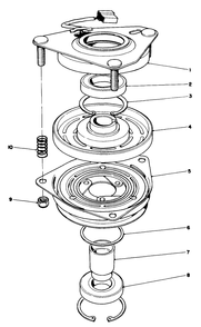 Clutch Assembly No. 54-3200 Diagram and Parts List for 30156 100001 - 199999 Toro Lawn Tractor Accessories