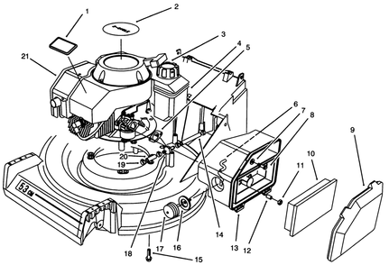 Engine Assembly Diagram and Parts List for 26640B 3900001 - 3999999 Toro Lawn Mower
