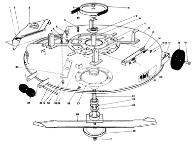 32" Cutting Deck Model 59130 Diagram and Parts List for 57400 8000001 - 8999999 Toro Lawn Tractor