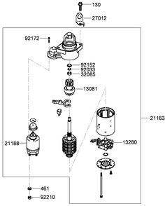Part Location Diagram of 21163-7021 Kawasaki DISCONTINUED