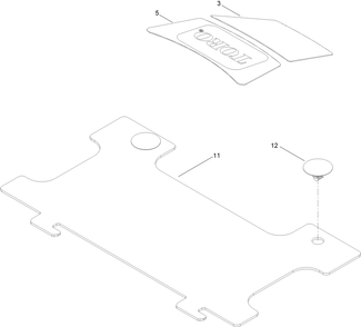 Decal Assembly Diagram and Parts List for 74685 409290000 - 410149999 Toro Lawn Tractor