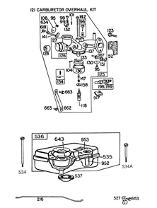 Engine Briggs & Stratton Model No. 191702-2160-01 (Continued) 8 H.P. Rear Engine Rider Recoil Model 56138 Diagram and Parts List for 56145 7000001 - 7999999 Toro Lawn Tractor