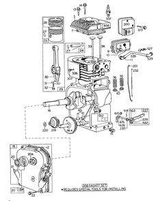 Engine Model No. 100292 Type 0245-07 Diagram and Parts List for 58114 5000001 - 5999999 Toro Tiller