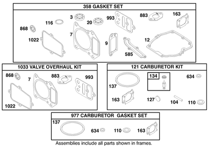 Engine Gts-200 Diagram and Parts List for 20488 8900001 - 8999999 Toro Lawn Mower