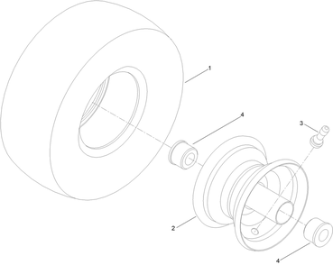 Wheel Assembly No. 145-4692 Diagram and Parts List for 77506 418400000 - 999999999 Toro Lawn Tractor
