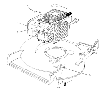 Engine Assembly Diagram and Parts List for 22151 6900001 - 6999999 Toro Lawn Mower