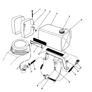 Gas Tank Assembly Diagram and Parts List for 22030 6000001 - 6999999 Toro Lawn Mower