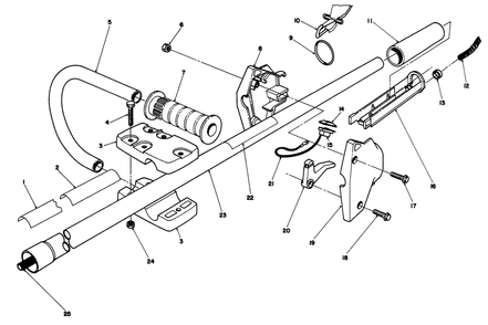 Handle Assembly Diagram and Parts List for 51660 9000001 - 9999999 Toro Trimmer